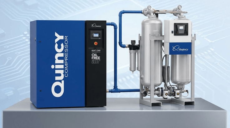 Secadores regenerativos y de adsocion Quincy Compressor para la industria de los semiconductores